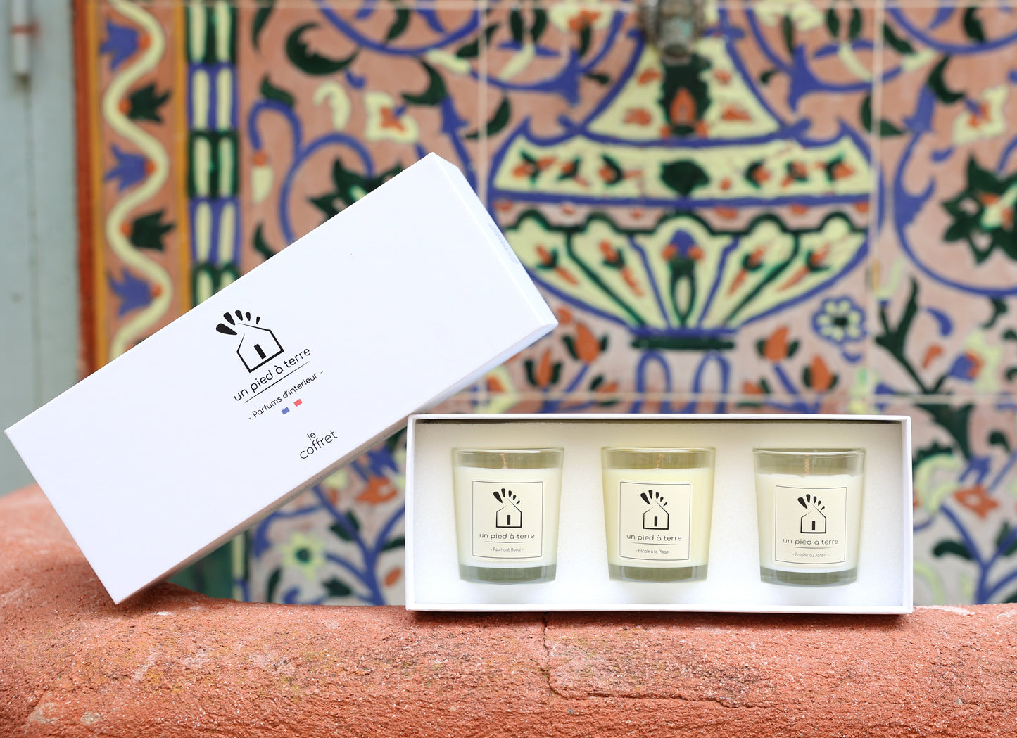 "Le Coffret". 3 bougies votives de la collection "intemporelles"