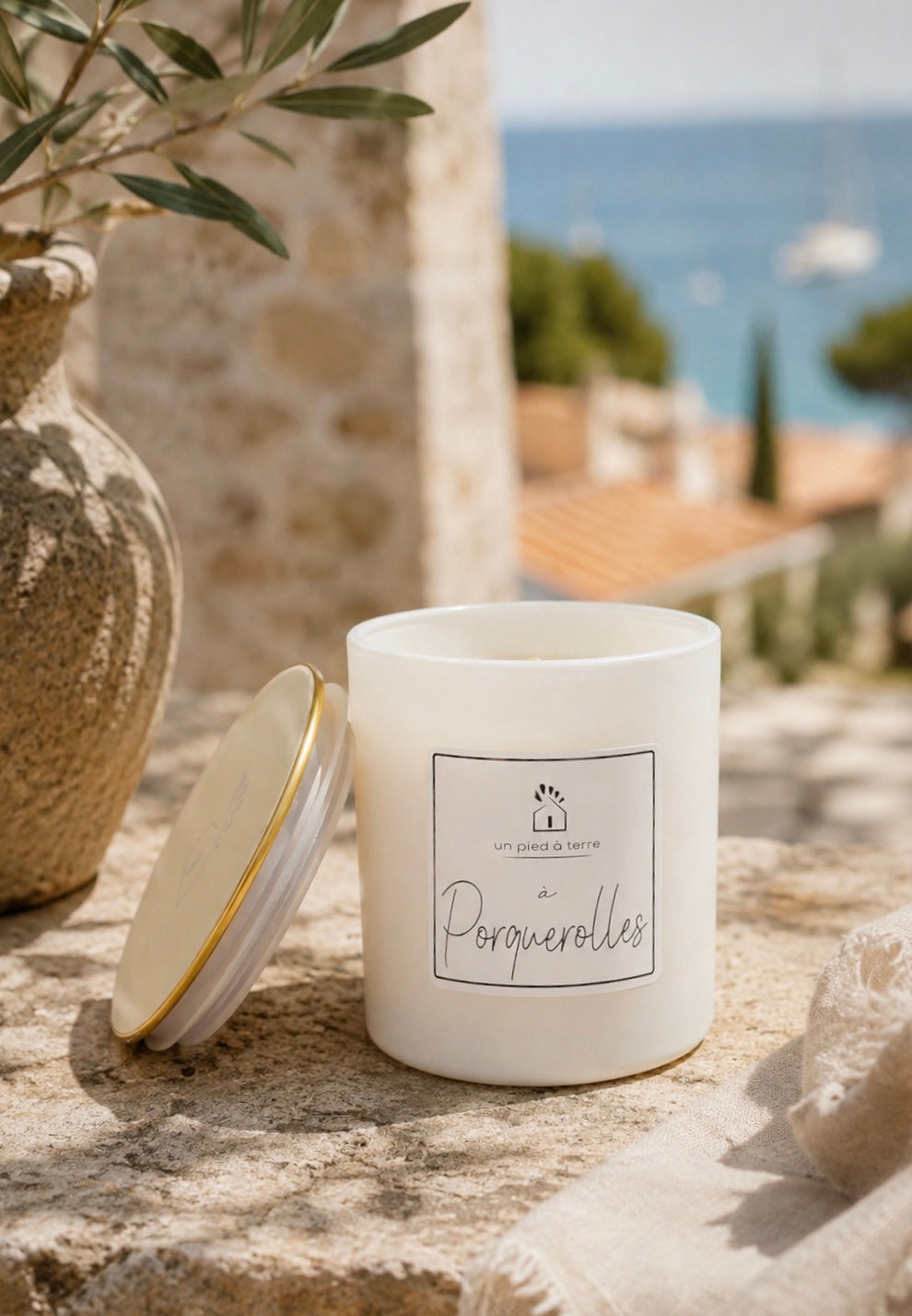 bougie parfumée artisanale Porquerolles